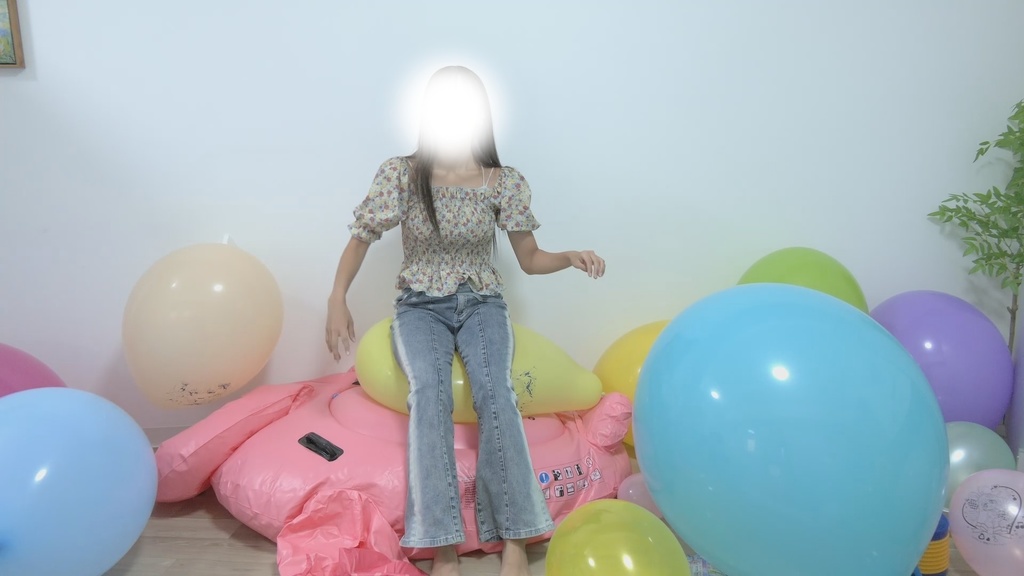#78 のんたんさんが風船に座って割れるか検証!