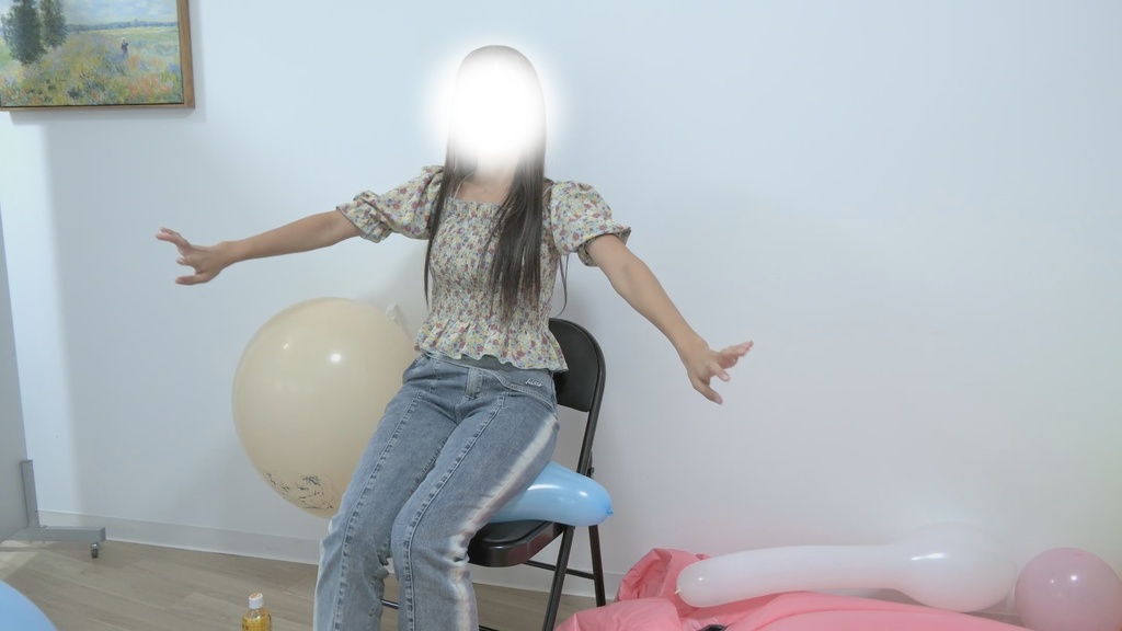 #78 のんたんさんが風船に座って割れるか検証!