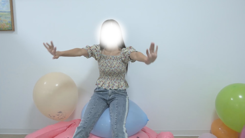 #78 のんたんさんが風船に座って割れるか検証!