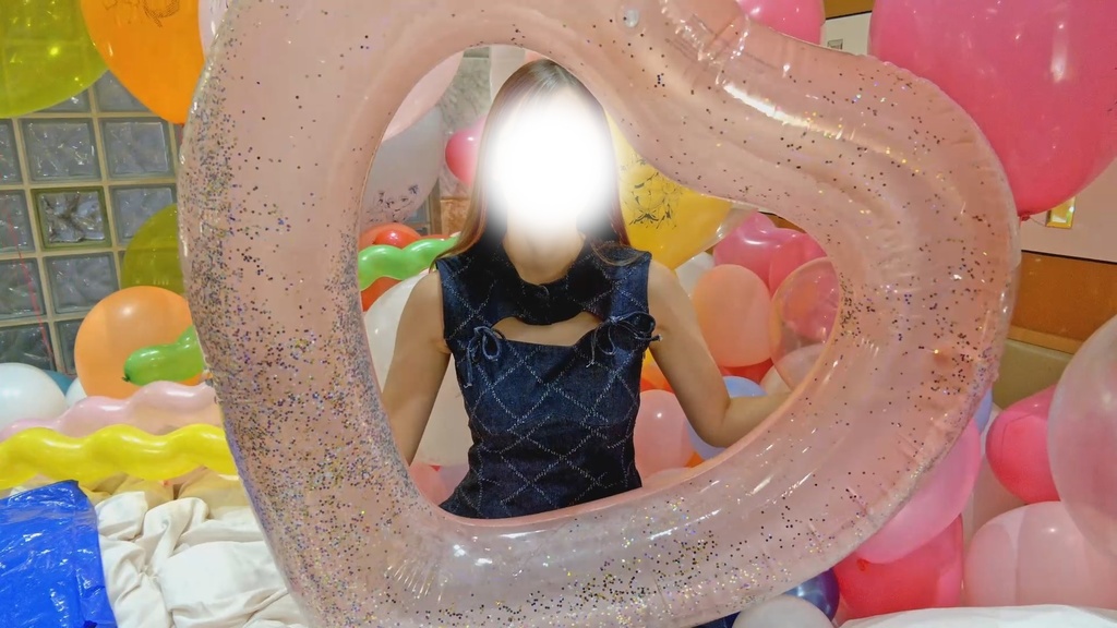 #71 るあさんの♡イルカさんとハート浮き輪膨らまし【いいふぅふぅの日】