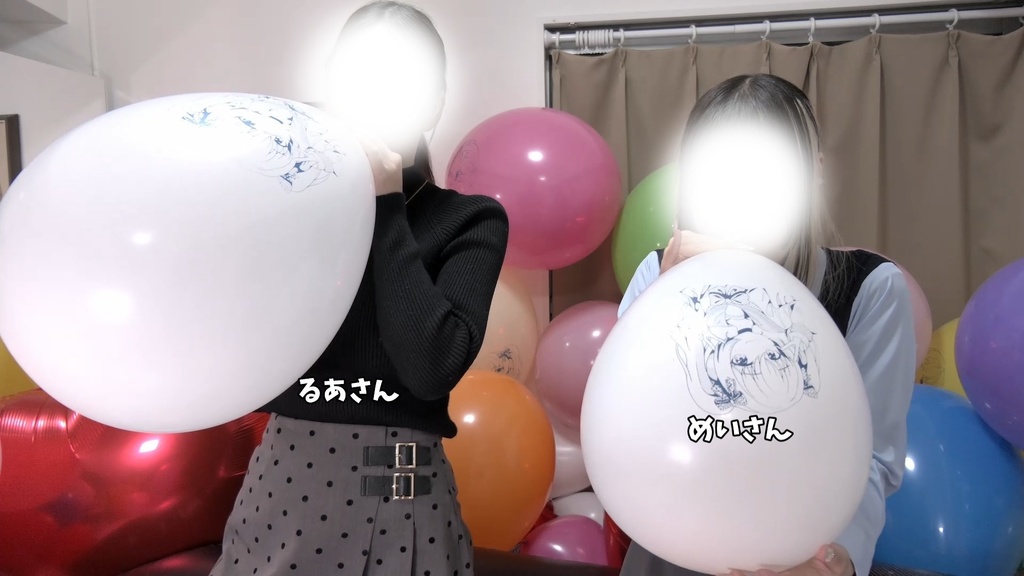 #107 るあさん・めいさんのイラスト風船膨らまし割り【GW⑦5/5】