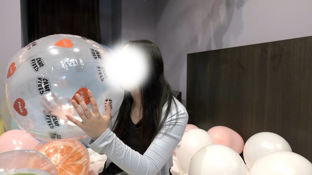 #117 まりなさんのビーチボール膨らまし5個