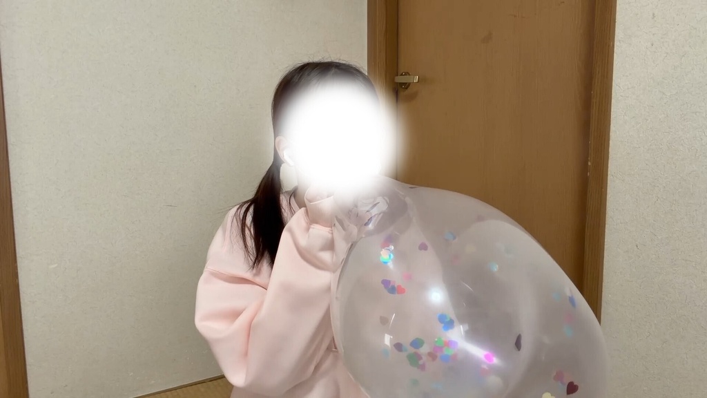 #122 Dさんのハートコンフェッティバルーン膨らまし割り3個
