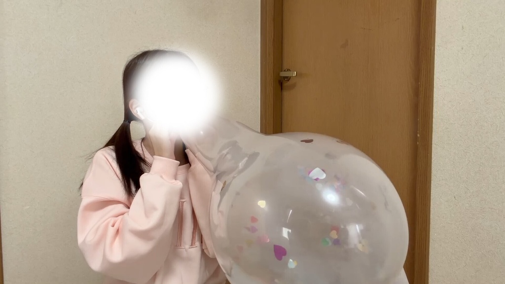 #122 Dさんのハートコンフェッティバルーン膨らまし割り3個