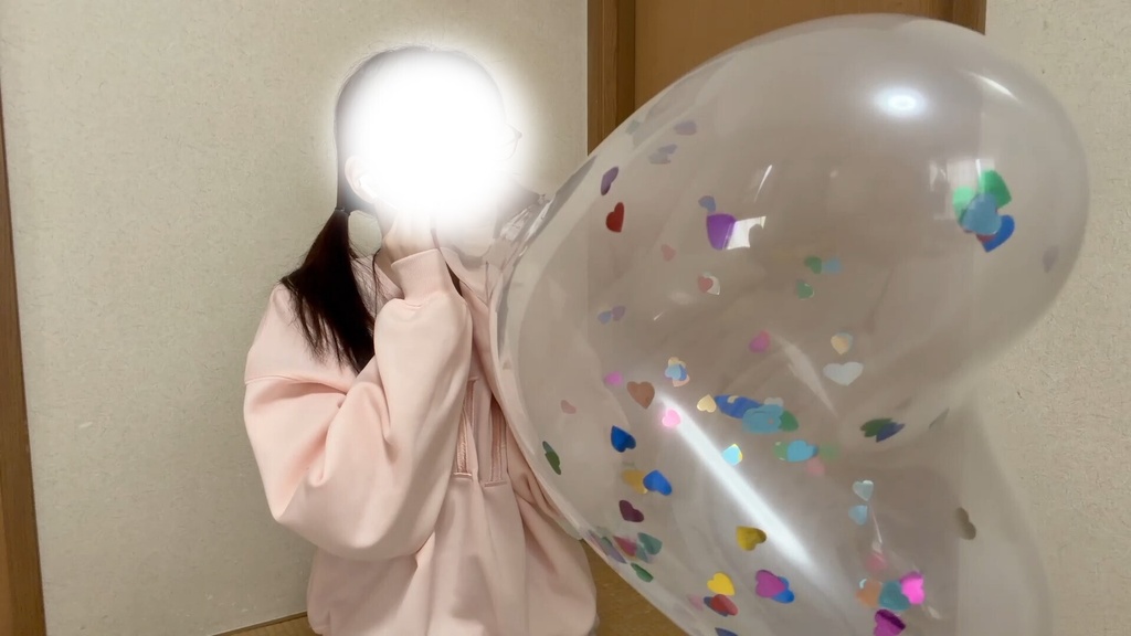 #122 Dさんのハートコンフェッティバルーン膨らまし割り3個