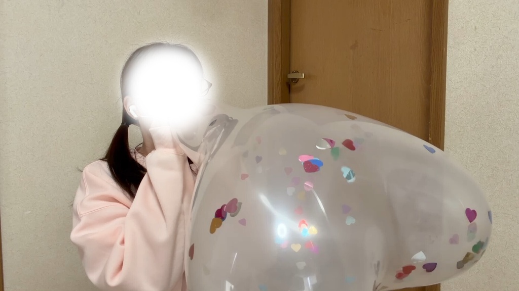 #122 Dさんのハートコンフェッティバルーン膨らまし割り3個