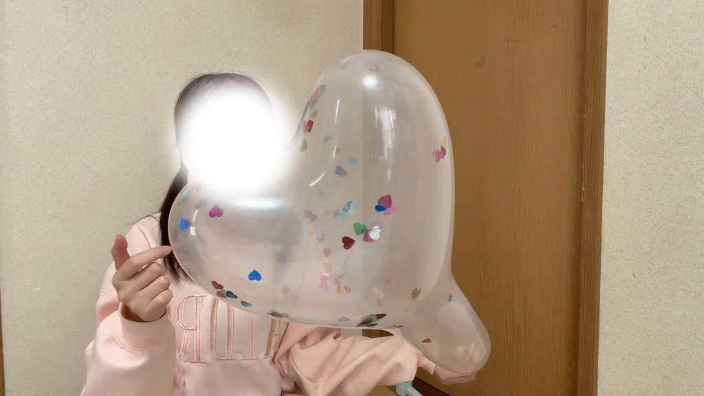 #122 Dさんのハートコンフェッティバルーン膨らまし割り3個