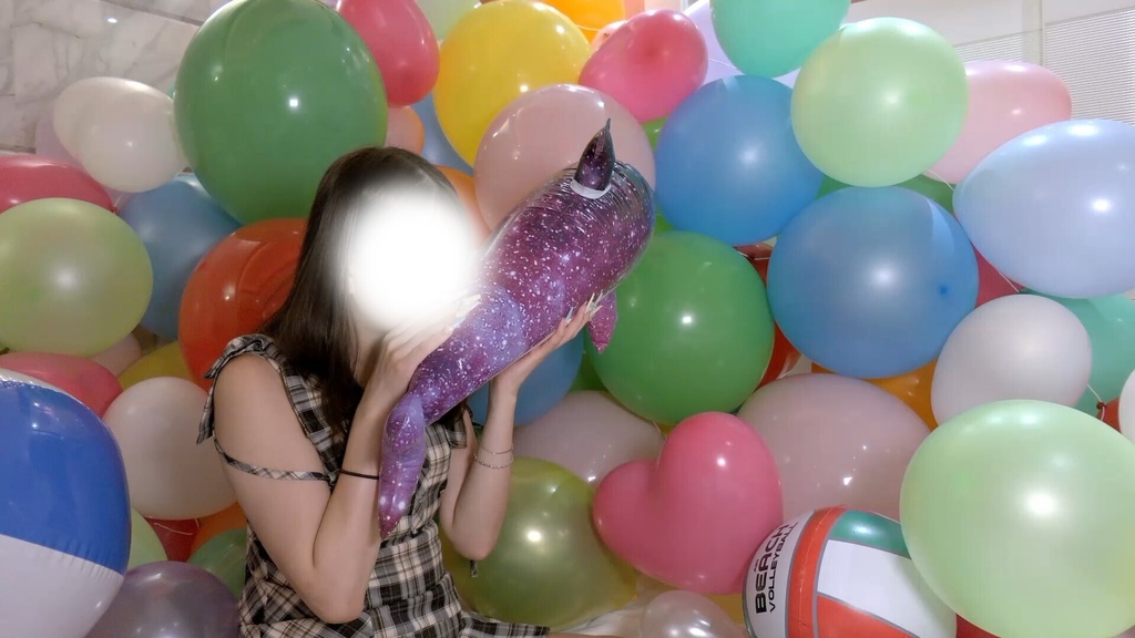 #157 みゅうさんのビーチボール&イルカさん膨らまし