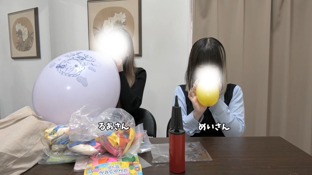 #179 るあさん・めいさんの風船圧力チャレンジ【呼気圧測定動画あり】