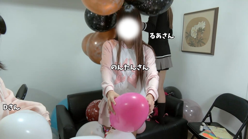 #187 るあさん・のんたんさん・Dさんのイラスト風船膨らまし割り&masspop