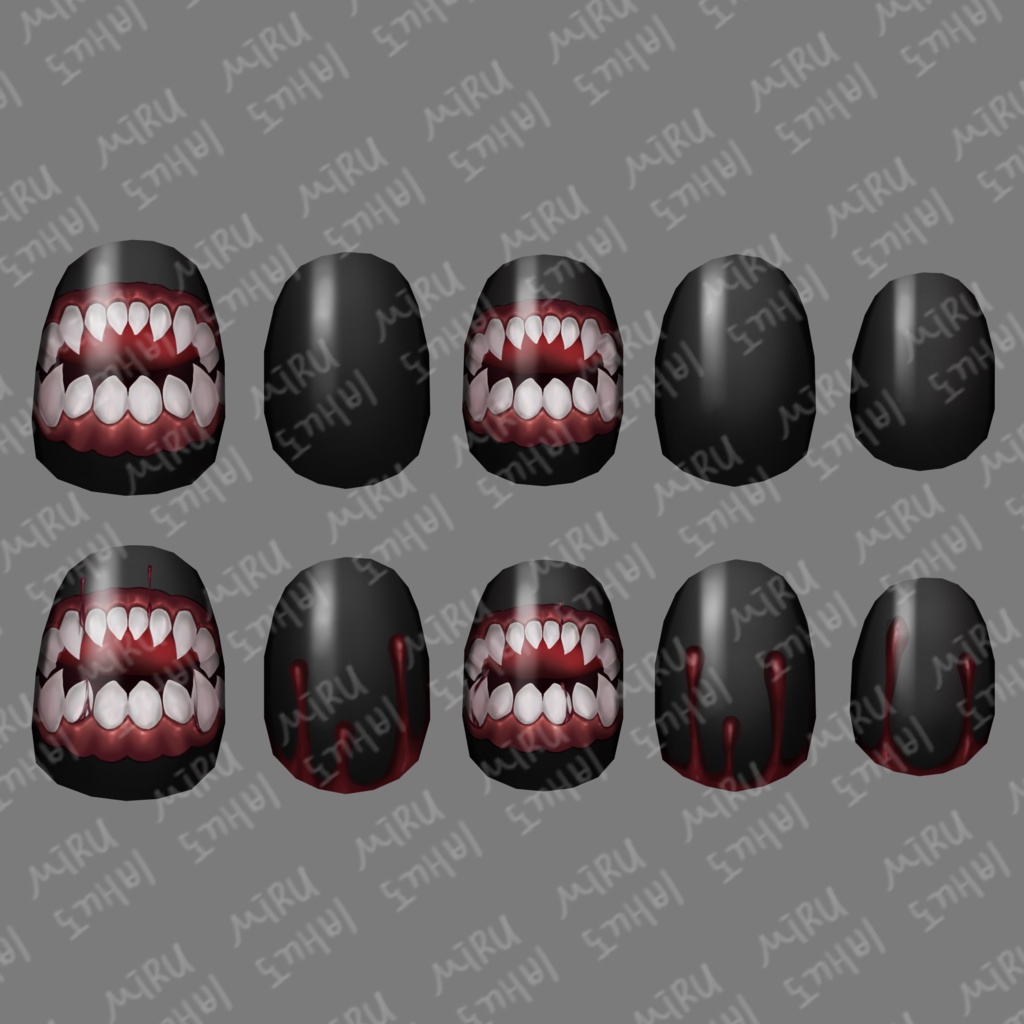 Black Nail Texture ネイルテクスチャ