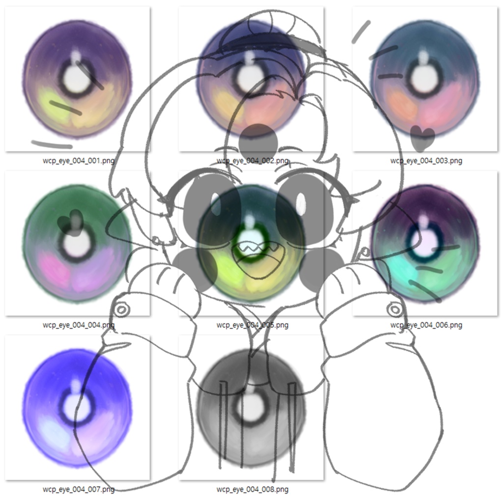 Water Color Eyes Texture 目のテクスチャ4