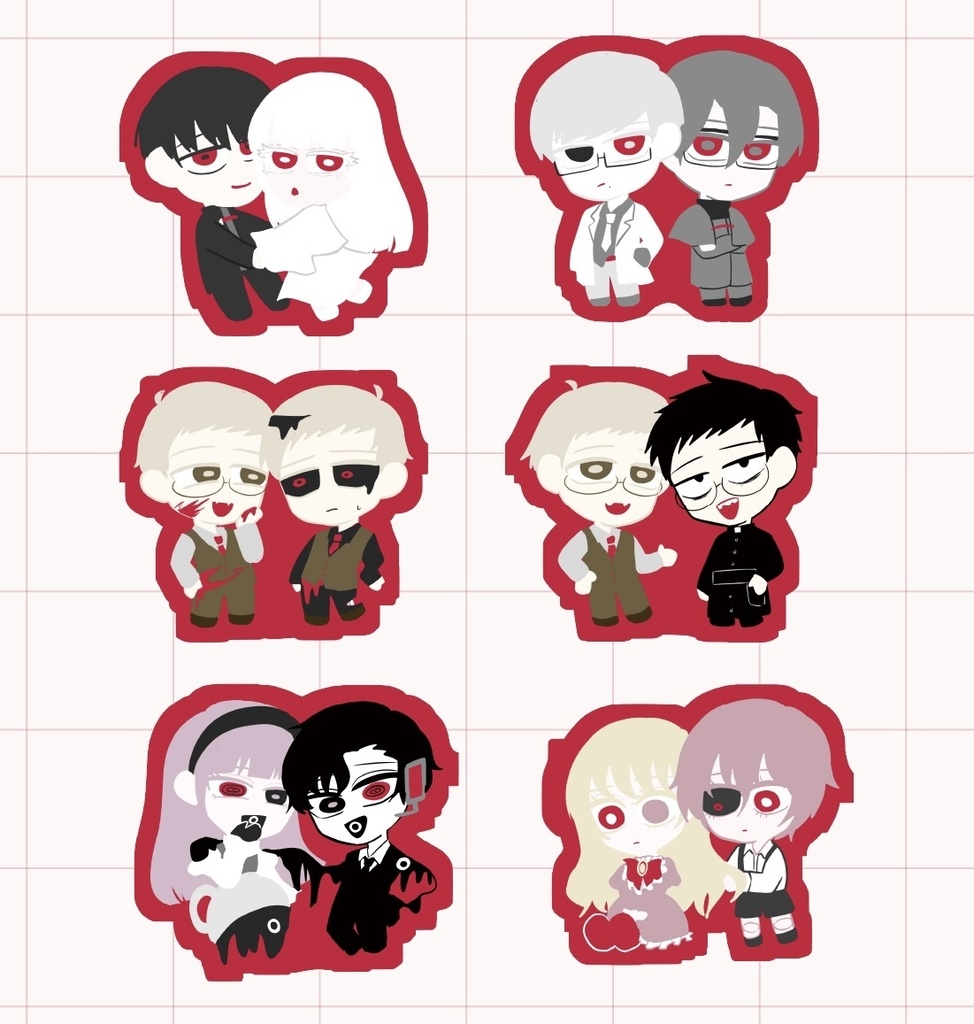 24時のお茶会ペアステッカー