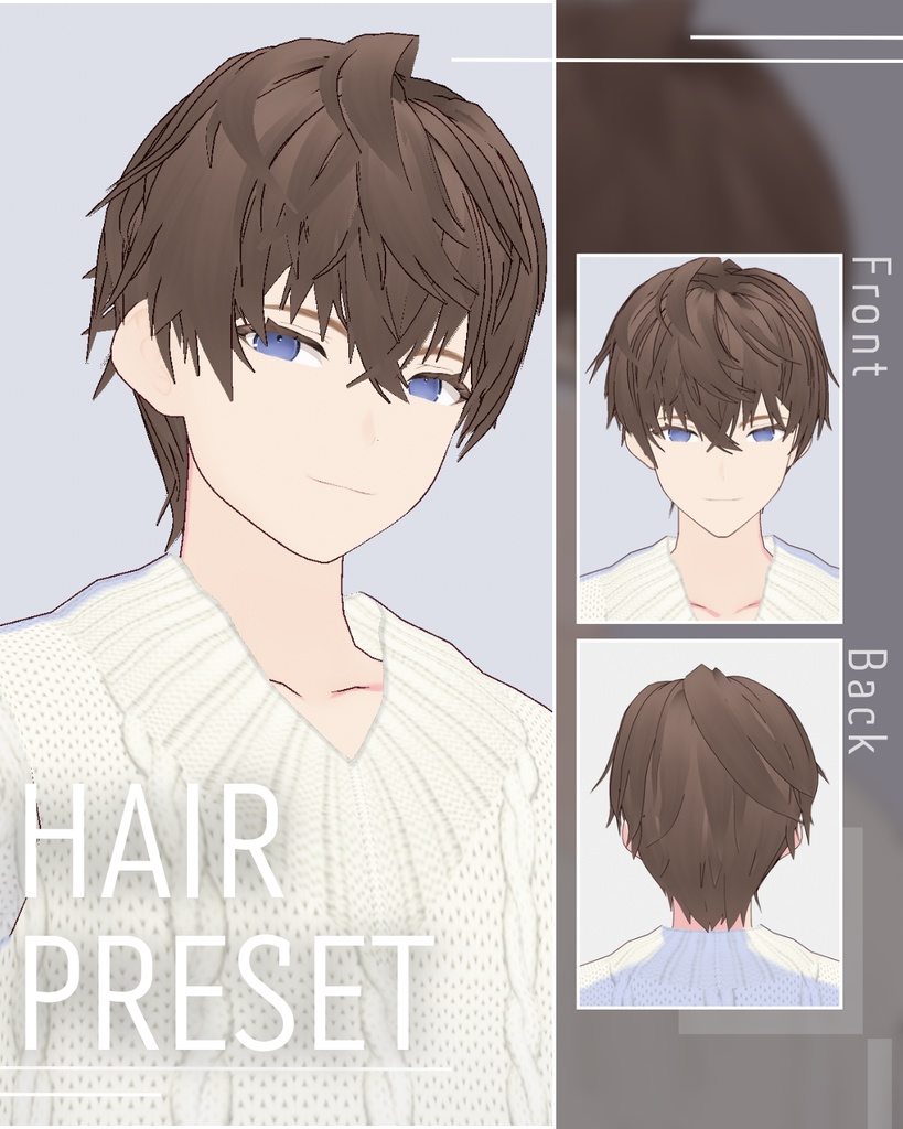 【VRoid】 ヘアプリセット hair preset