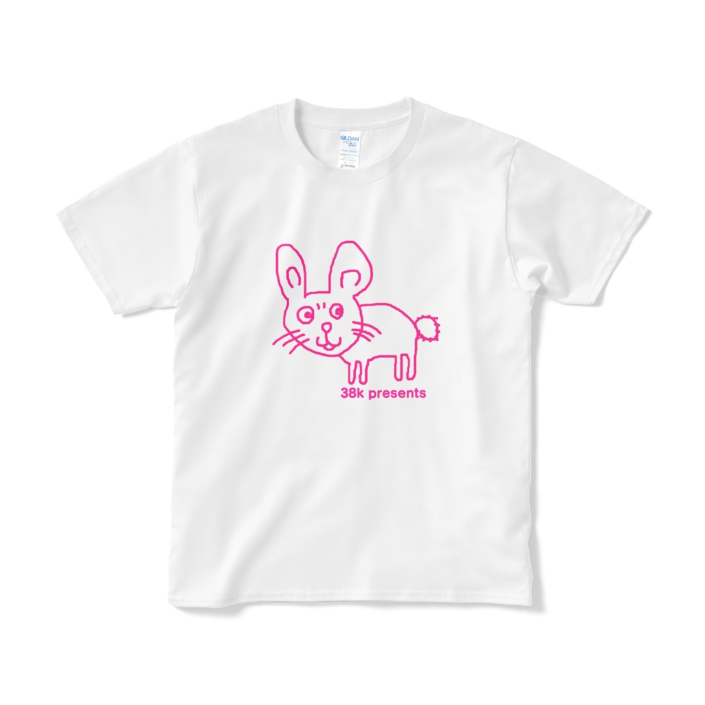 珍妙な顔のうさぎTシャツ