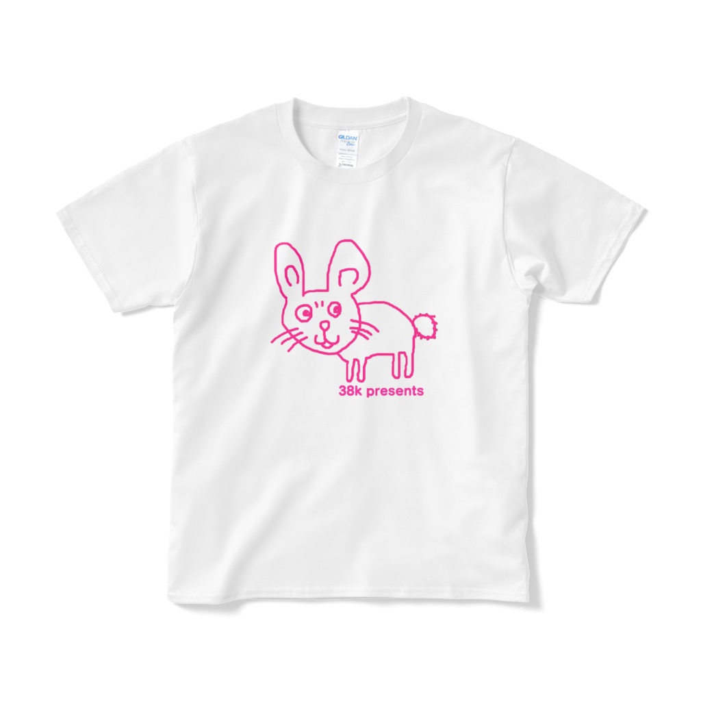 珍妙な顔のうさぎTシャツ