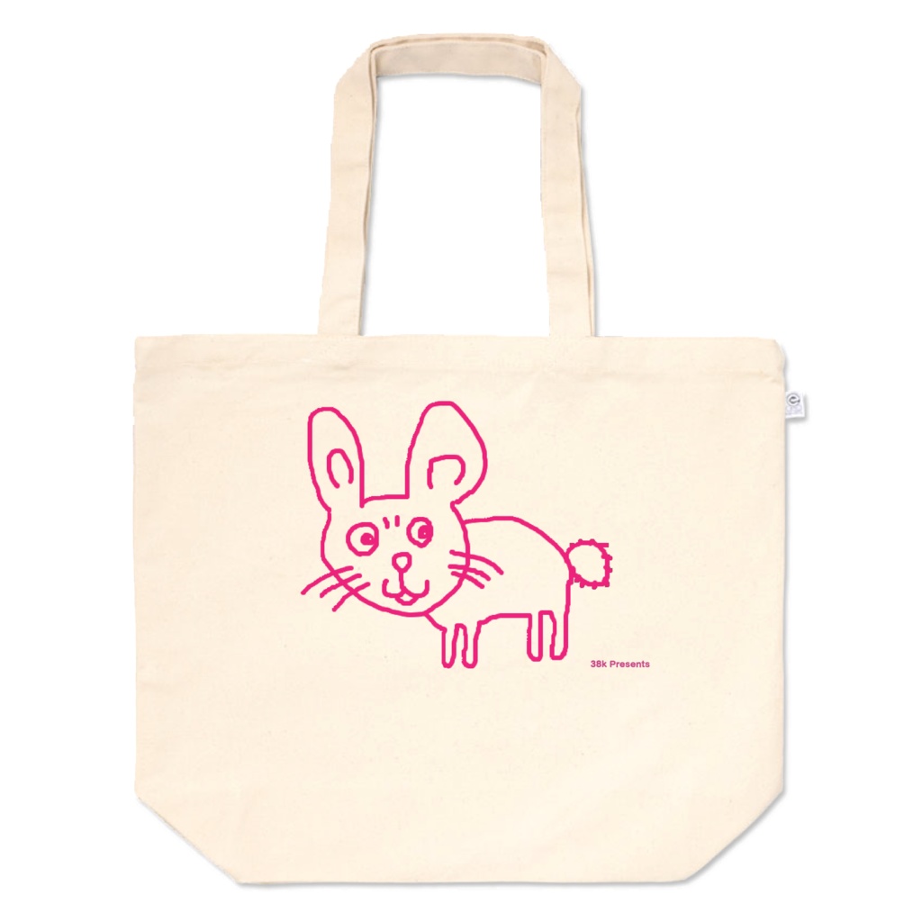 珍妙な顔のうさぎトートバッグ