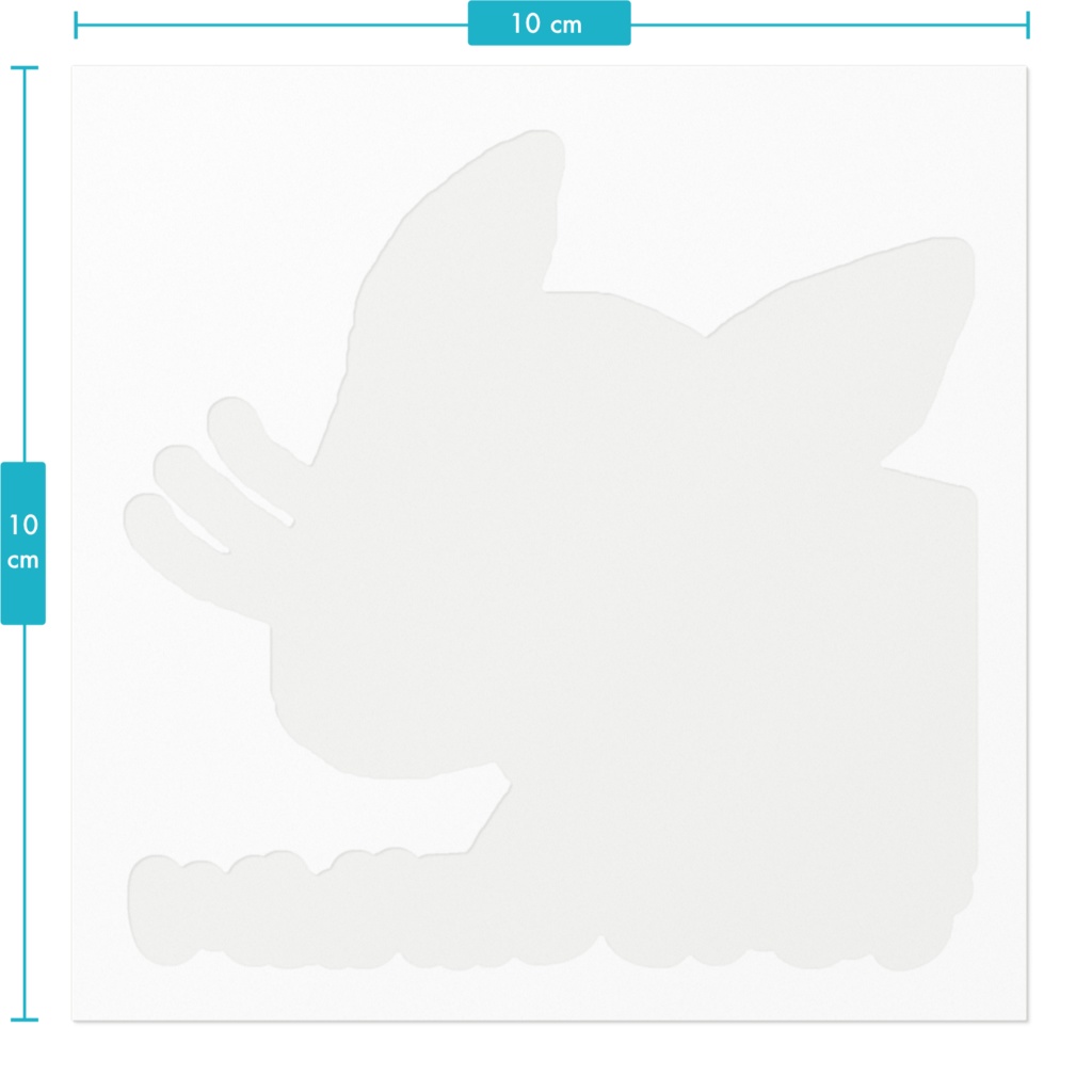珍妙な顔のいぬが乗っていますステッカー