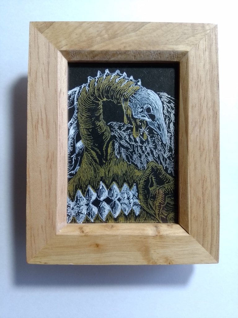 ミニ原画「祟り神 黒」