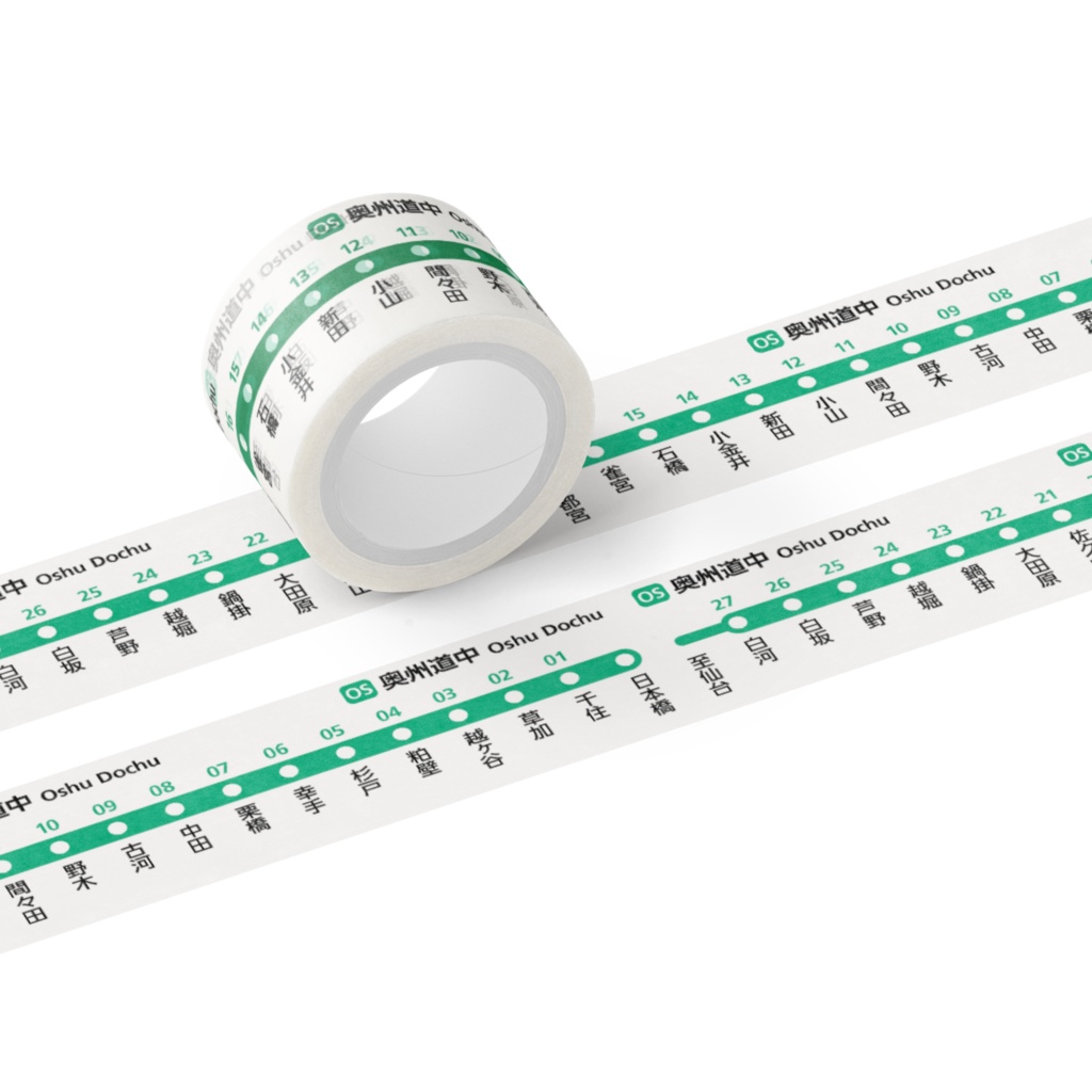 【奥州道中】五街道 路線図マステ