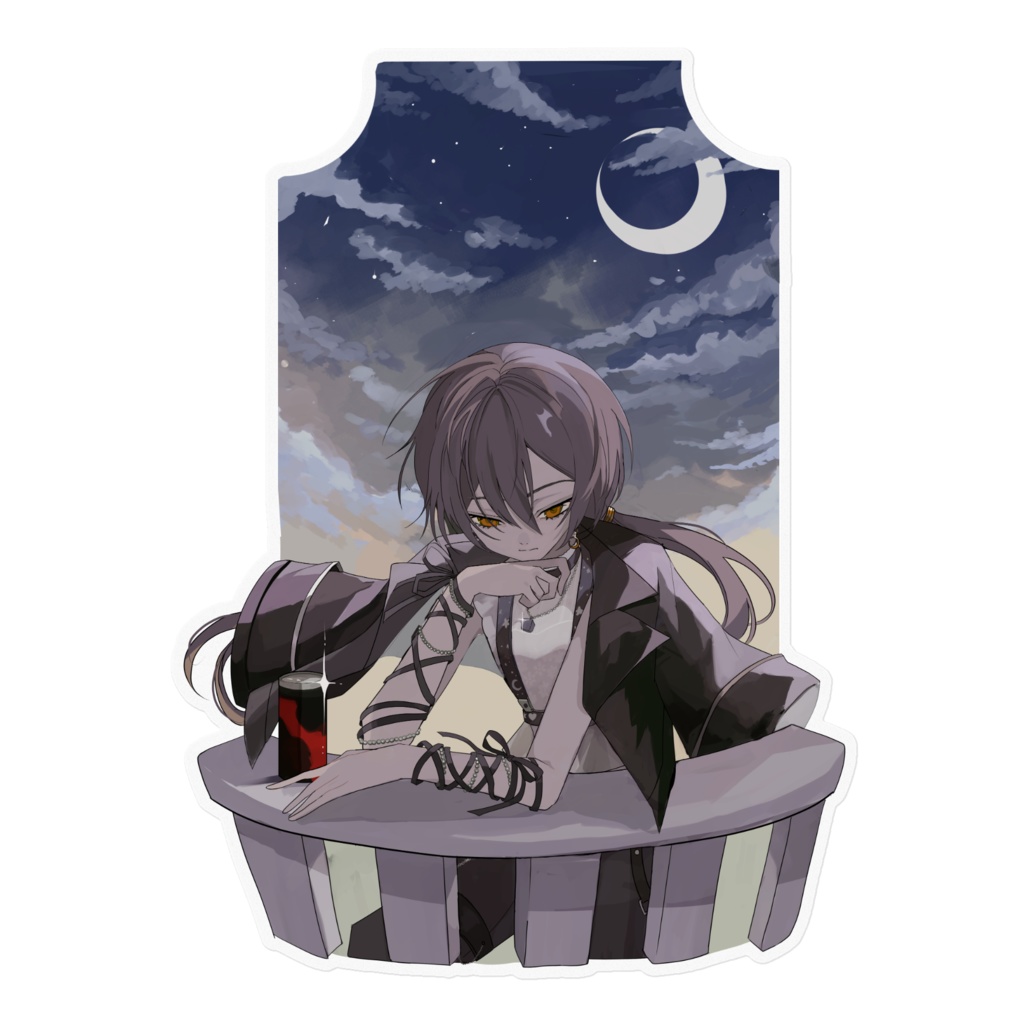 月代朧たそがれステッカー