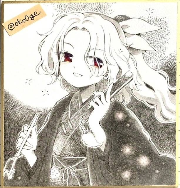 【色紙】山如・霊夢・魔理沙・ナズーリン