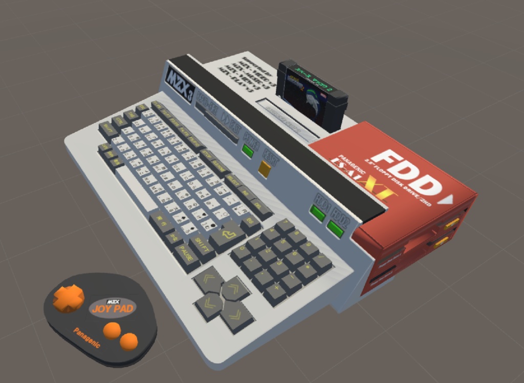 【無料】3Dモデル「レトロホビーパソコンセット」