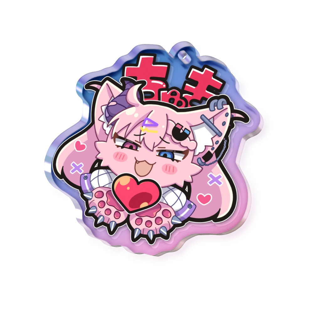 けもたろBIGLOVEオーロラアクリルキーホルダー