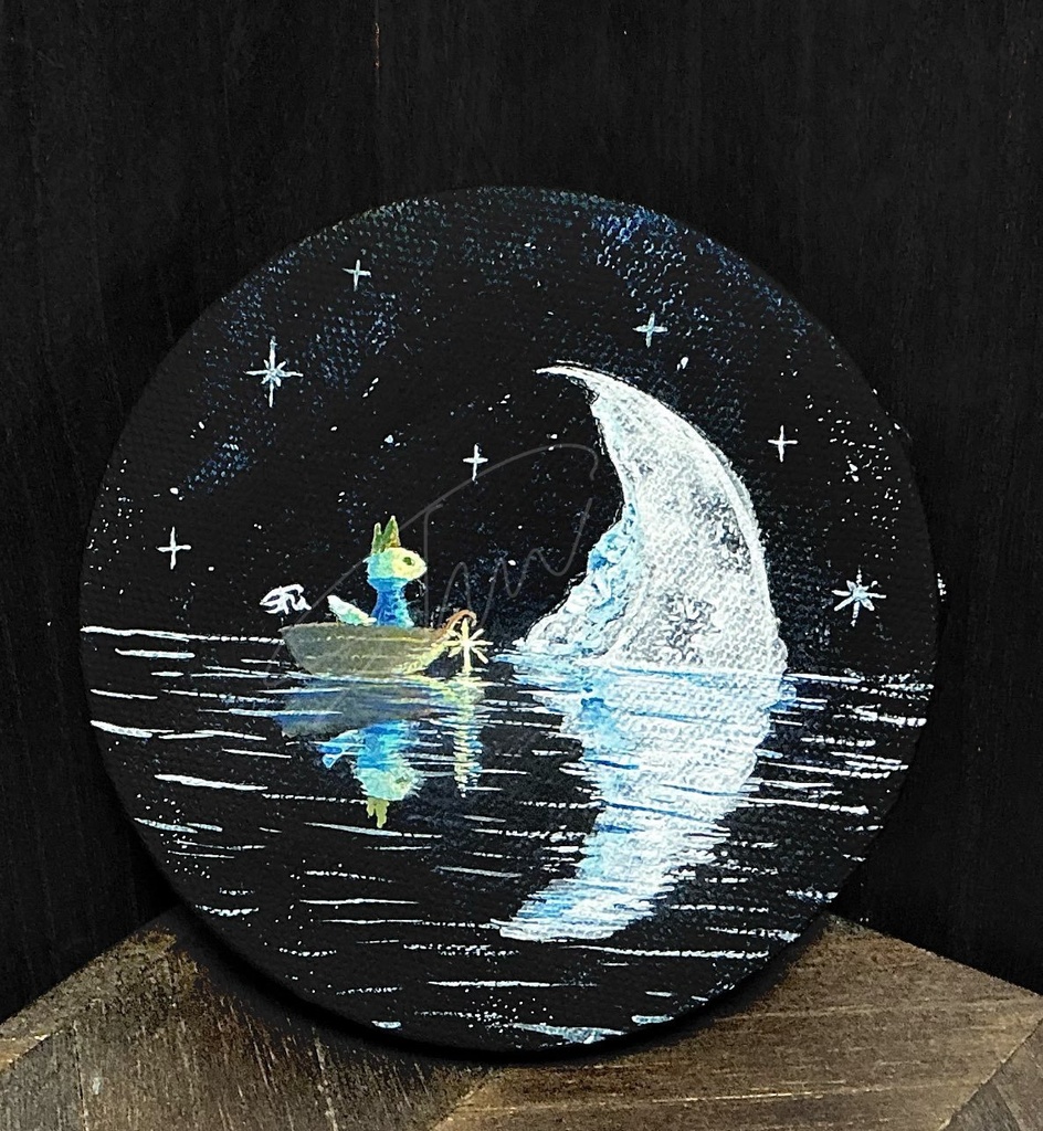 【原画】月と湖