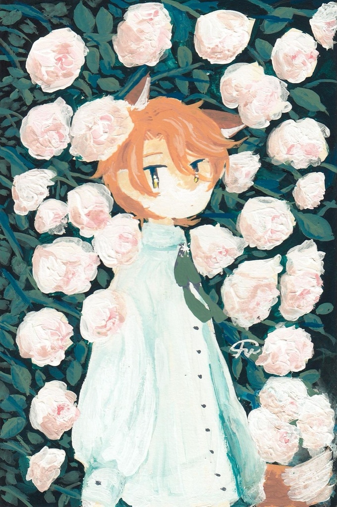 【原画】薔薇と少年