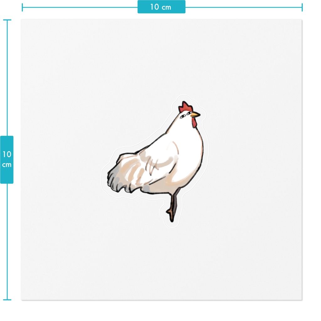 ニーワトリステッカー