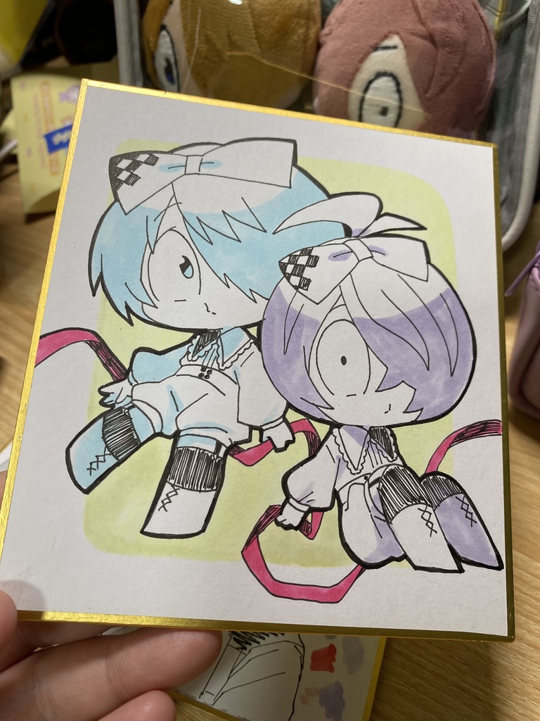 沢高 イラスト色紙