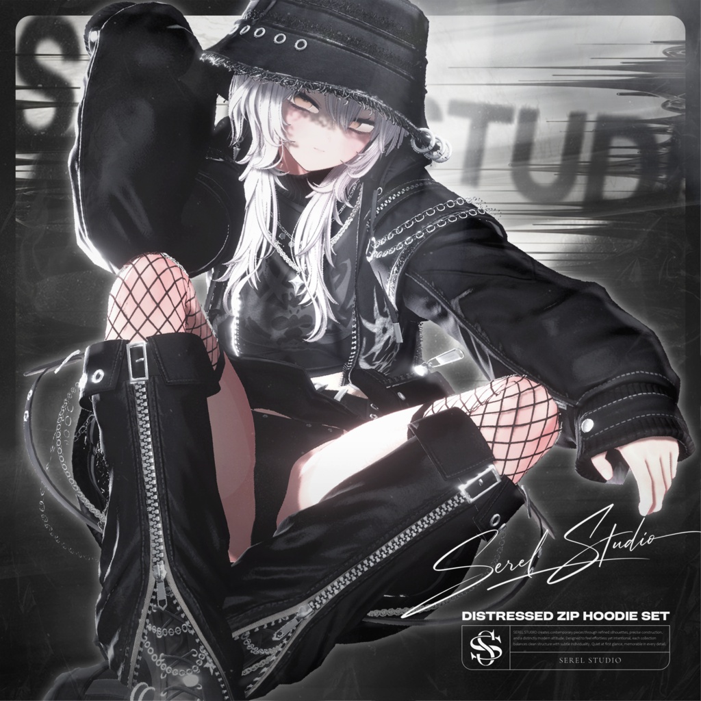 ✨発売間近✨ Distressed Zip Hoodie Set【21アバター対応】