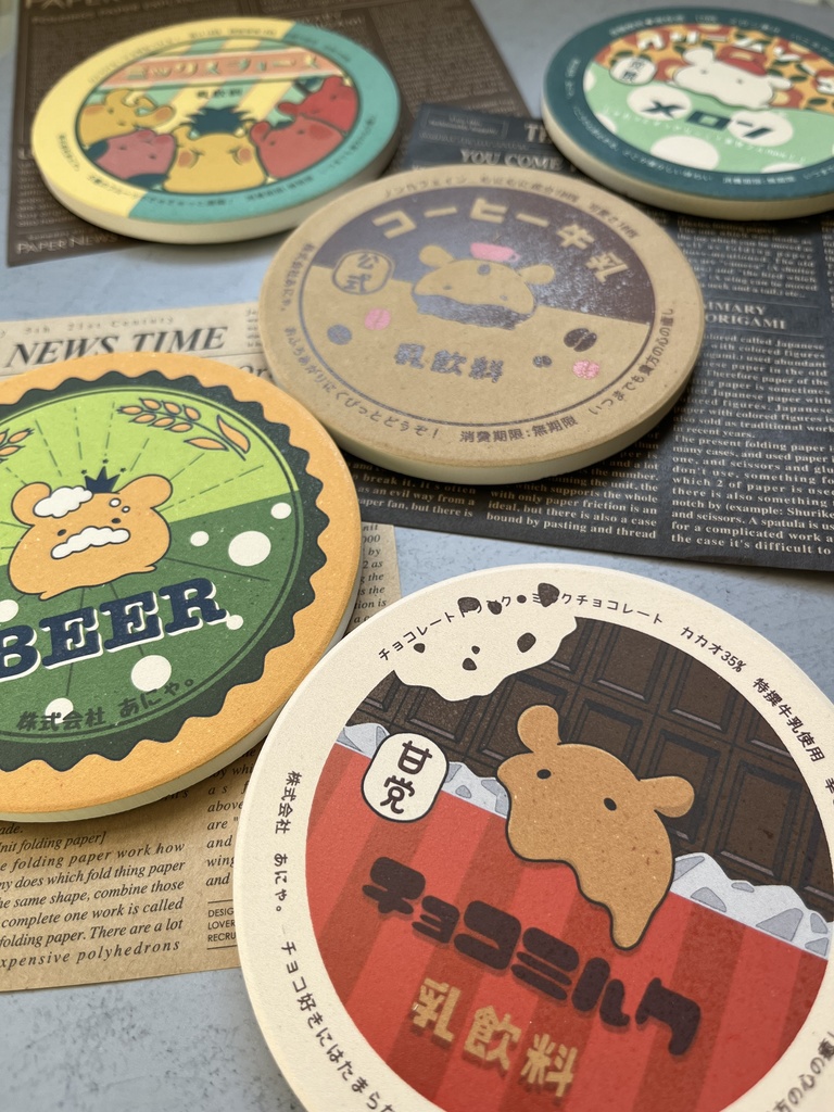 【大人気!】そろえて可愛いっ!!レトロ瓶のふたコースター