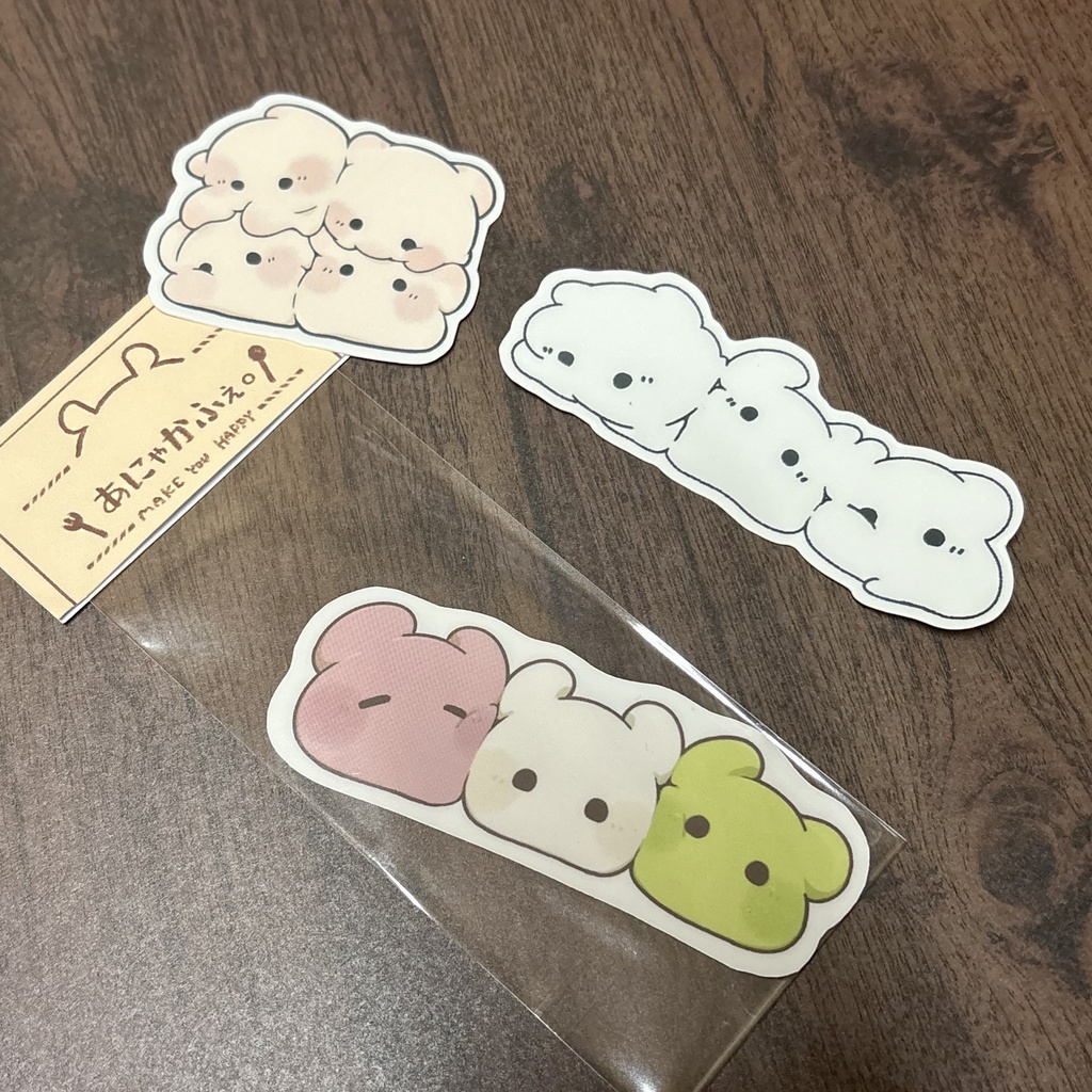 むぎゅっとクリアステッカー