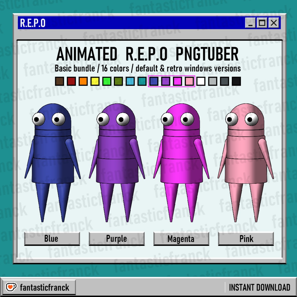 REPO Animated PNGTuber Basic Bundle (For PNGTuber Plus)