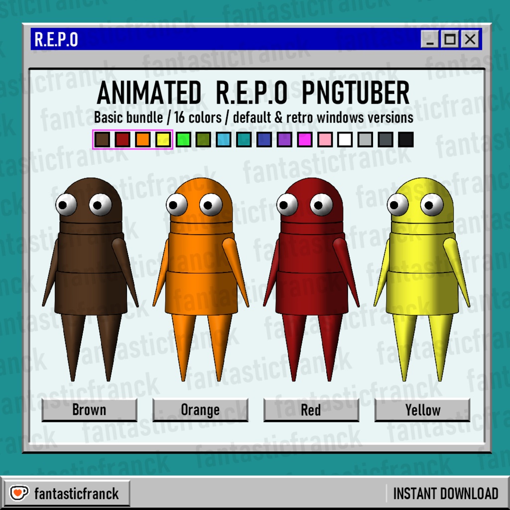 REPO Animated PNGTuber Basic Bundle (For PNGTuber Plus)