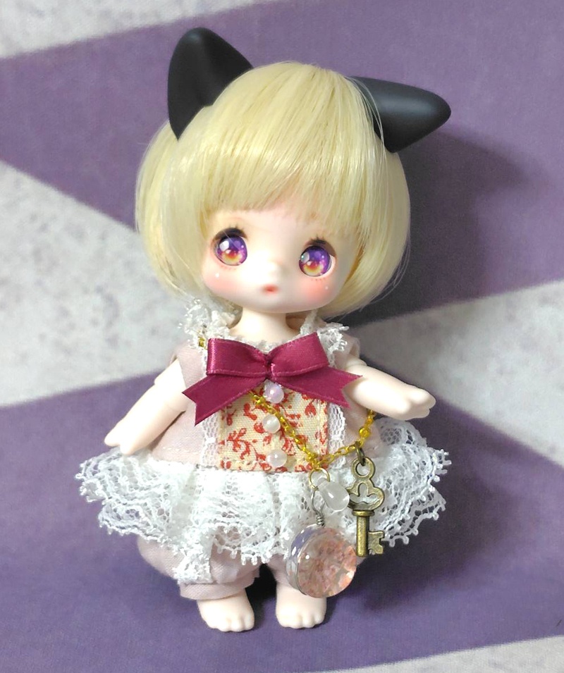 特価　ここくむ・フリフリロンパース２点セット　ピンク