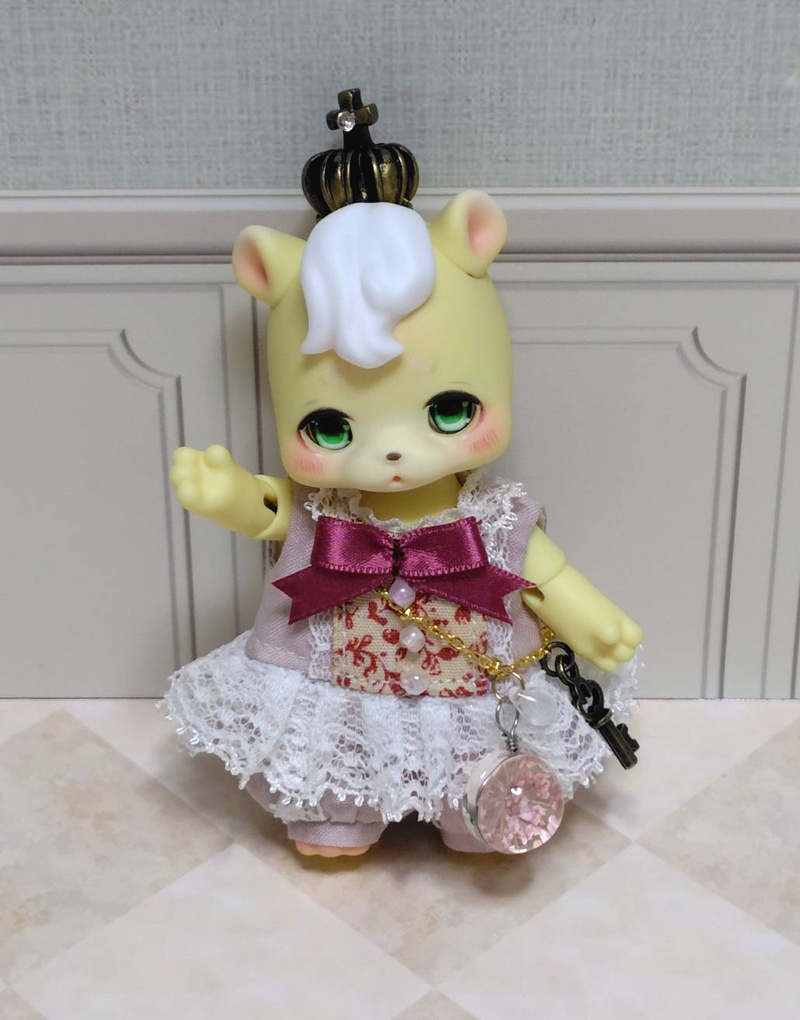 特価　ここくむ・フリフリロンパース２点セット　ピンク