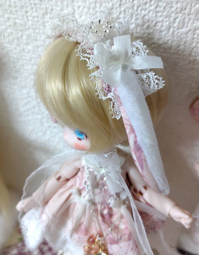 たれ耳うさぎ甘ロリドレス５点セット　ホワイト