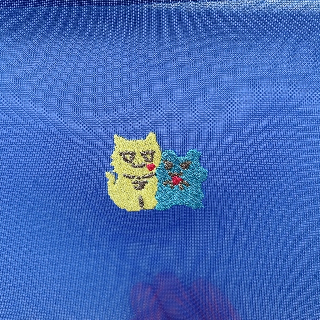 ジョー仁刺繍メッシュポーチ