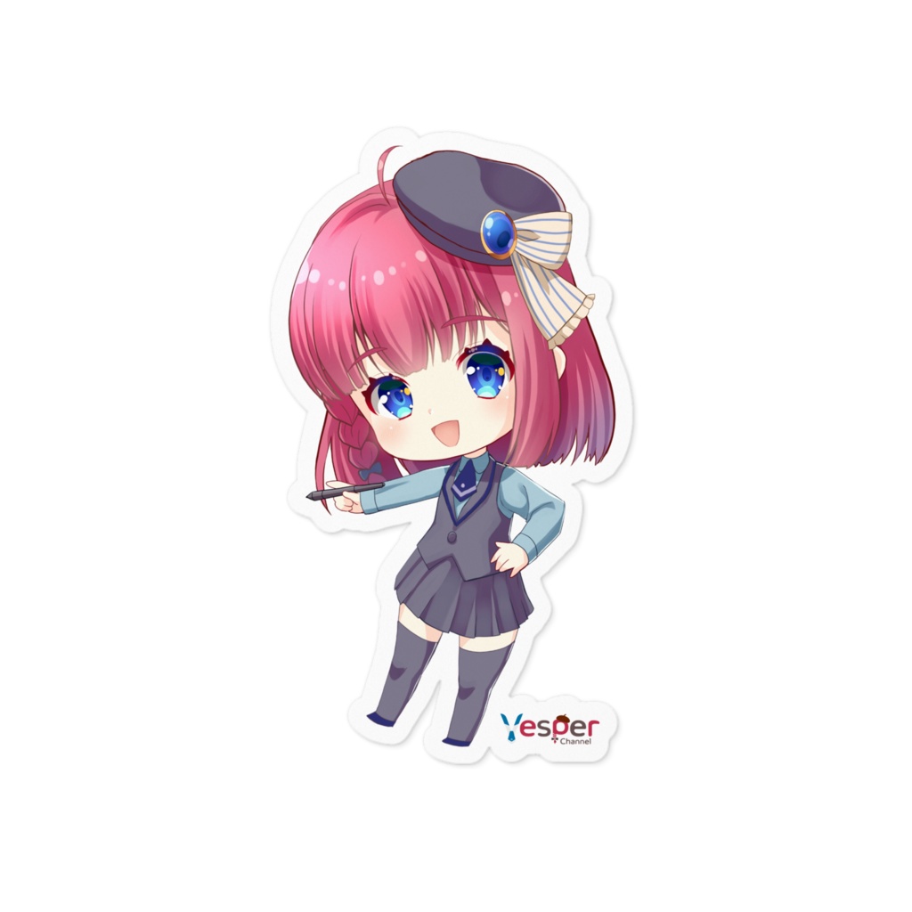 ちびべすぱステッカー(白)