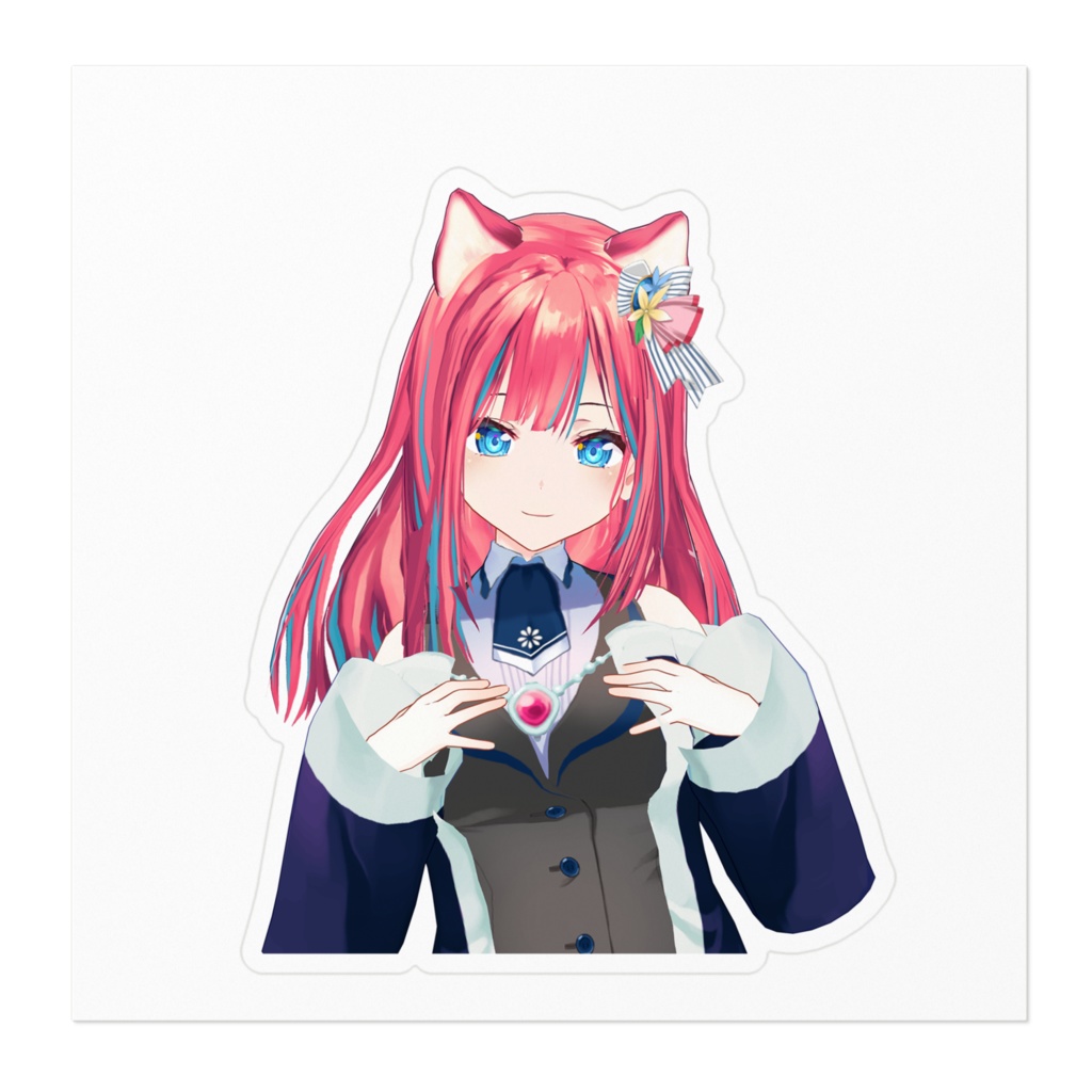 【ステッカー】ネコミミべすぱ100-2