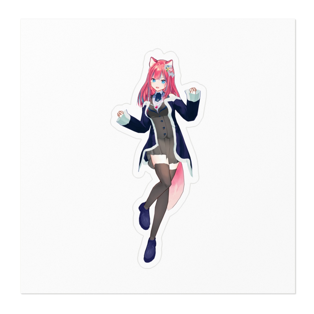 ステッカーネコミミべすぱ全身100-3