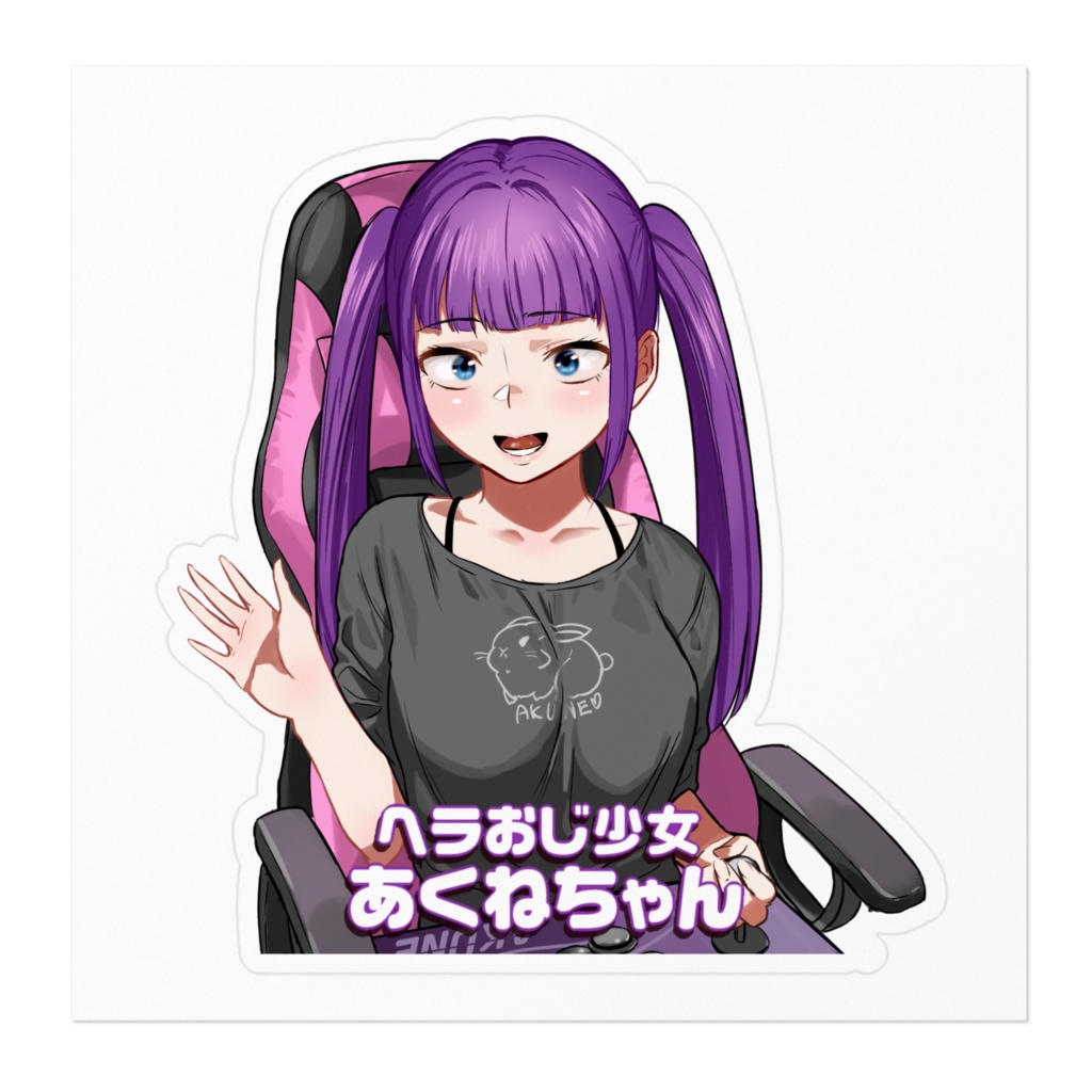 あくねちゃんステッカー TシャツVer