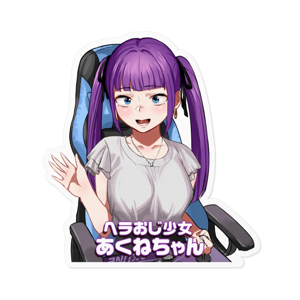 あくねちゃんステッカー　フリルノースリーブVer