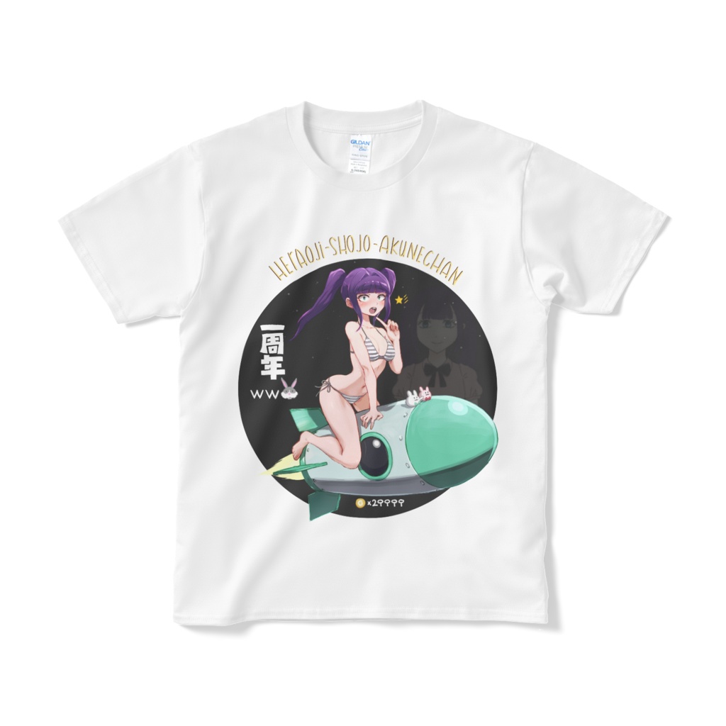あくねちゃん1周年Tシャツ 水着Ver