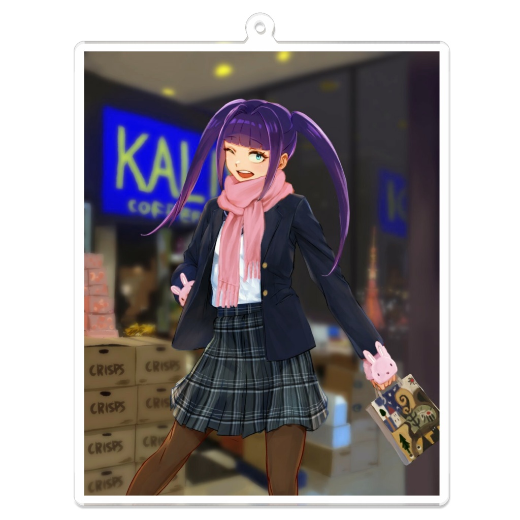 あくねちゃんアクリルキーホルダー　お買い物Ver