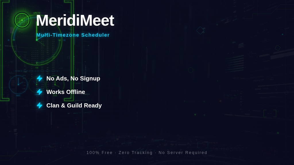 MeridiMeet — 時差対応スケジューラー