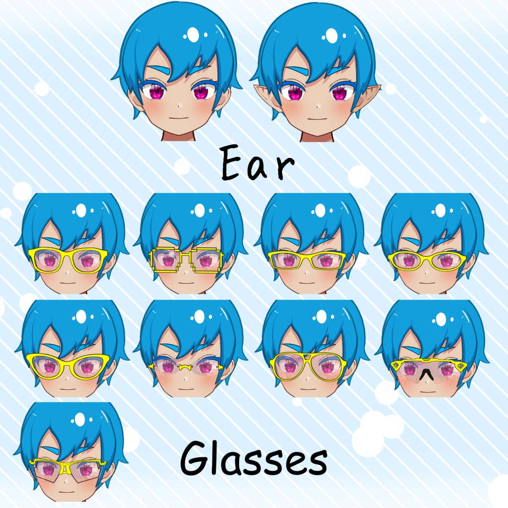 【Live2D_VST】カスタムモデル002_Customizable Model002